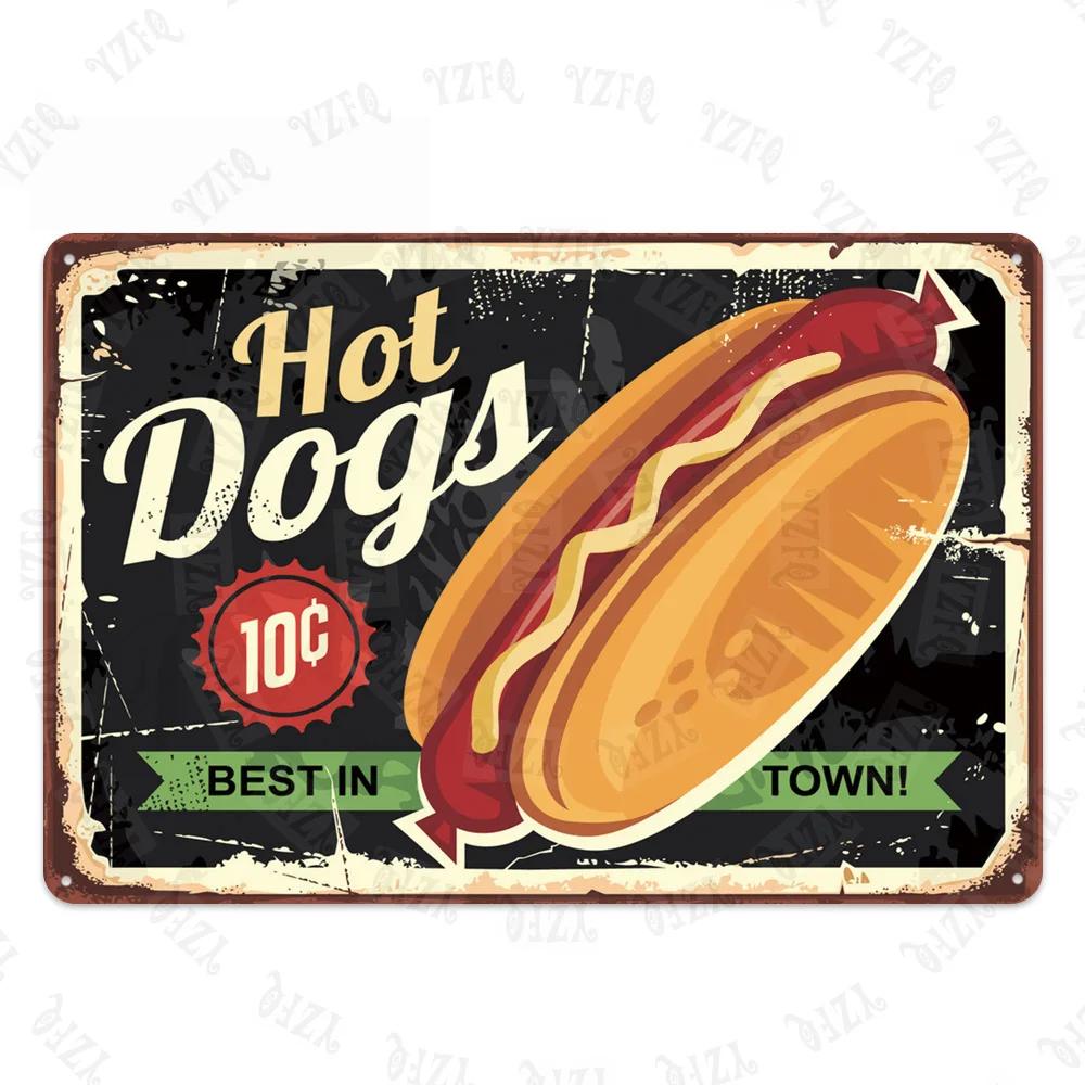 Chalkboard Art Coffee Menu Metal Sign Burger Bar Decorative Signs Wall kitchen Cafe Shop Home Art Craft Decor 30X20CM XP(947)A