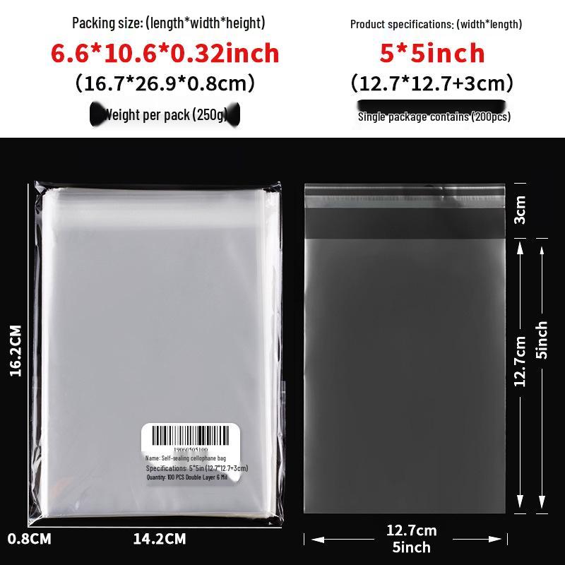 Clear Self-Adhesive OPP Bag for Candy, Snack, or Bread Packaging