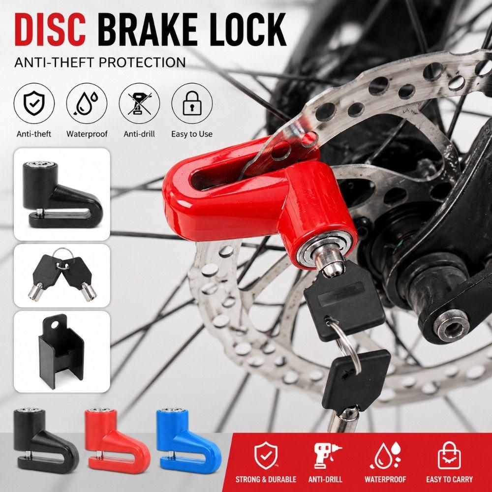 Mini Size Bicycle Disc Brake Lock Steel Wire Anti Theft Lock Portable Bike Lock  Bicycle