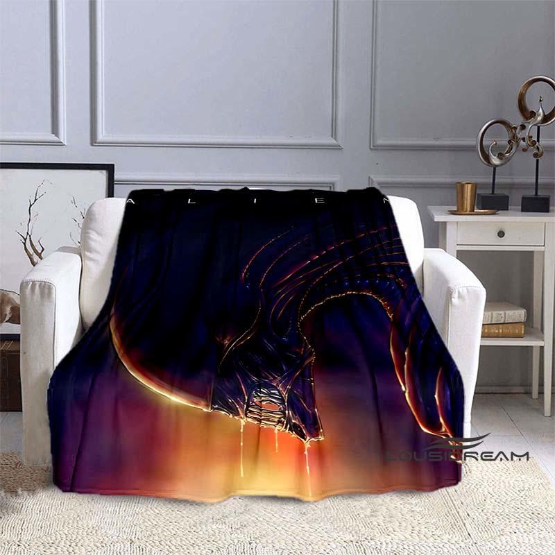 Alien Vs. Predator Printed Blanket Warm and Beautiful Flannel Soft and Comfortable Home Travel Bed Blanket Birthday Gift