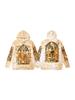 American High Street Washed Print Loose Casual Hoodie Sweatshirt for Couples