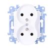 Double Socket Outlet with Grounding (module) 16 A, 250 V~, Screw Terminals
