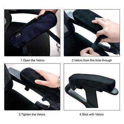 Slow Rebound Memory Foam Armrest Cushion Pad Chair Mat Elbow Rest Cover