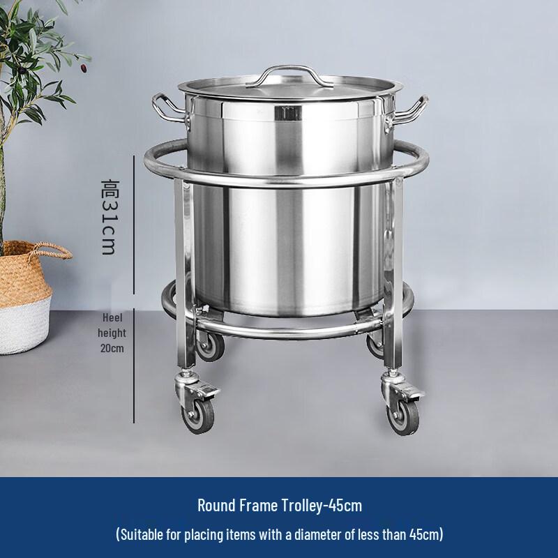 Imported 45cm Extra Thick Stainless Steel Stockpot with Wheels