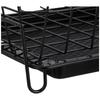 Stainless Steel Luxe Black Steel Dish Drainer with Drain Tray, Detachable Cutlery Stand | Bartan Plate Drying Basket Stand (Black), 55.3 X 37 X 23 Cm