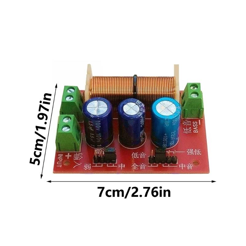 Professional 400W Speaker Crossover Filters Audios Frequency Divider for Trebles/Bass with Adjustable Frequency Divider