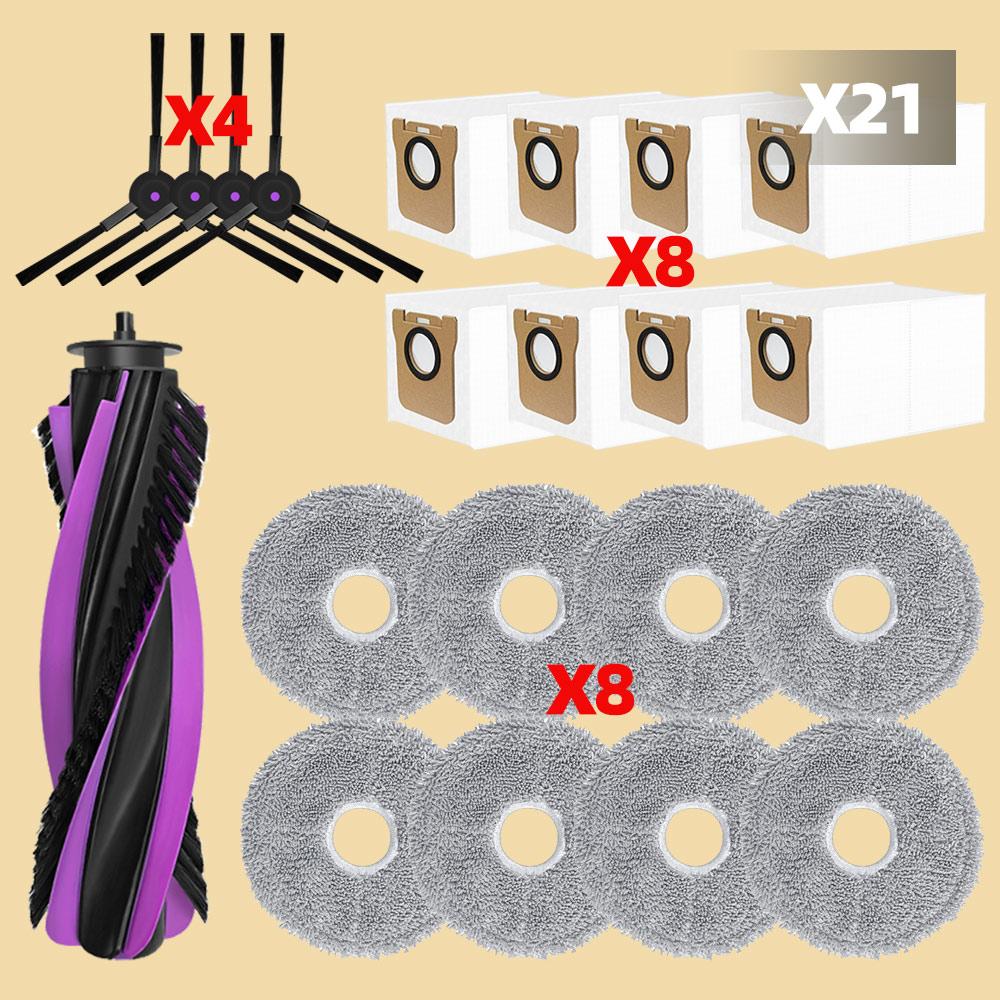 Compatible For JONR P20 PRO Vacuum Spare Parts Main Roller Side Brushes Mop Cloths Pads Filter Dust Bag Replacement Accessories