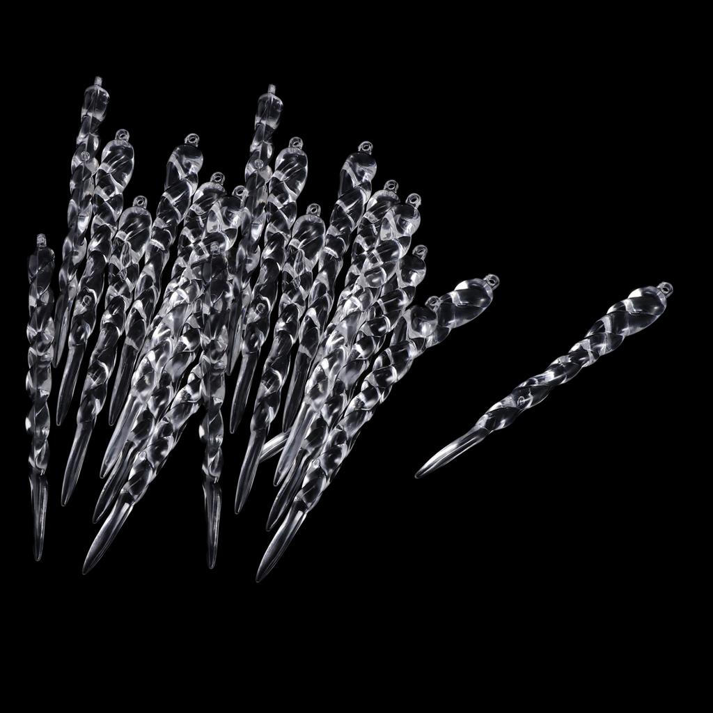 

Набор прозрачных акриловых сосулек для украшения дома, 20 штук