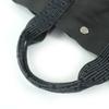 Ausgezeichnete HERMES Handtasche Her Line MM Serie Metall Canvas Tragetasche grau Damen Gebraucht