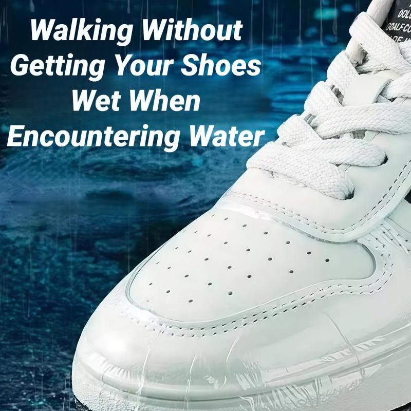 Shoe Toe Rain Stickers Clear Film Wear Resistant Waterproof Dirt Stain Removal Shoe Head Protector Portable Footwear