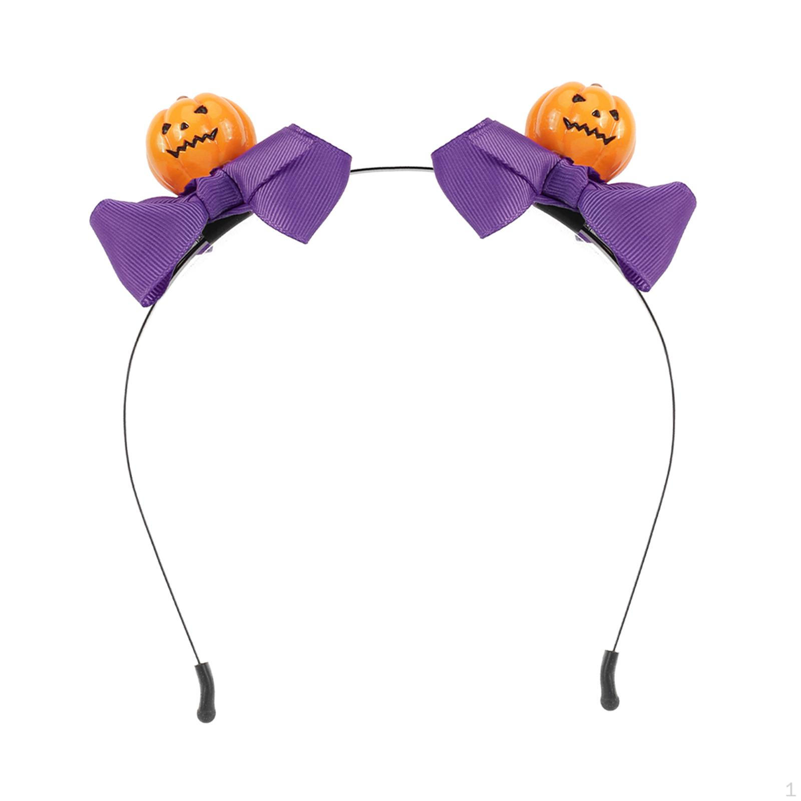 Decorative Pumpkin-shaped Headband for Halloween, Costume Accessory Cosplay Purple