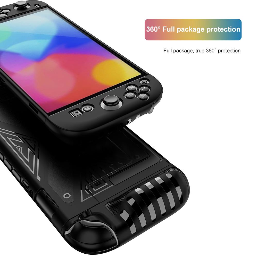 TPU Case for Switch 2 Console Ergonomic Handle Grip Cover Shockproof Protective Case Anti-slip for Switch 2 Handheld Accessories