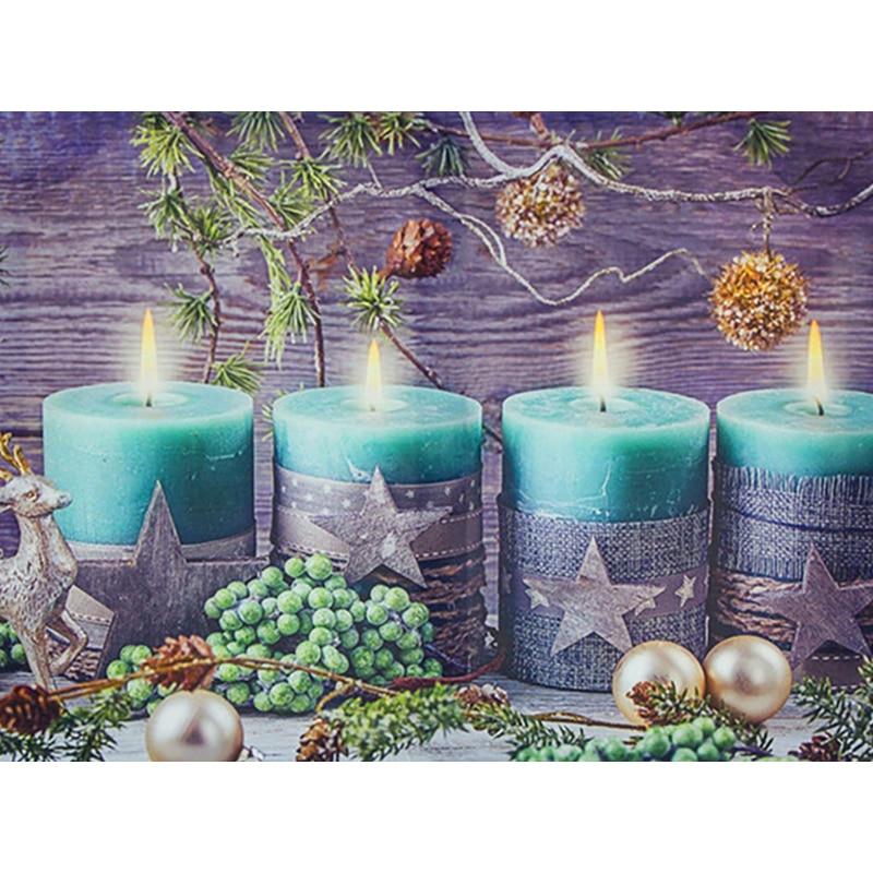 New 5D DIY Diamond Painting Snow Scene Diamond Embroidery Christmas Cross Stitch Full Round Drill Home Decor Manual Gift