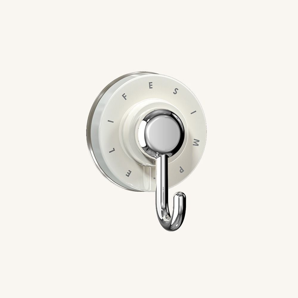 2 Pcs/Bag Strong Swivel Suction Cup Hooks Hole-free Clothes Hook Portable Wall Sticky Hooks  Toilet