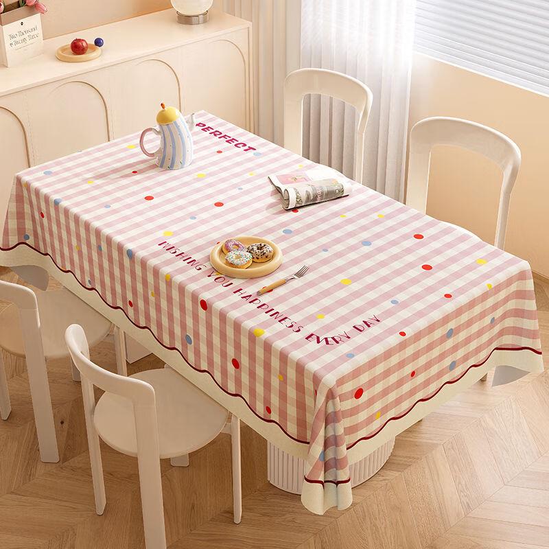 ZISIZ Cream Style Waterproof Tablecloth