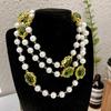 Simulation Pearls Necklace for Women Winter Sweater Chain Palace Style Vintage Jewelry Collar