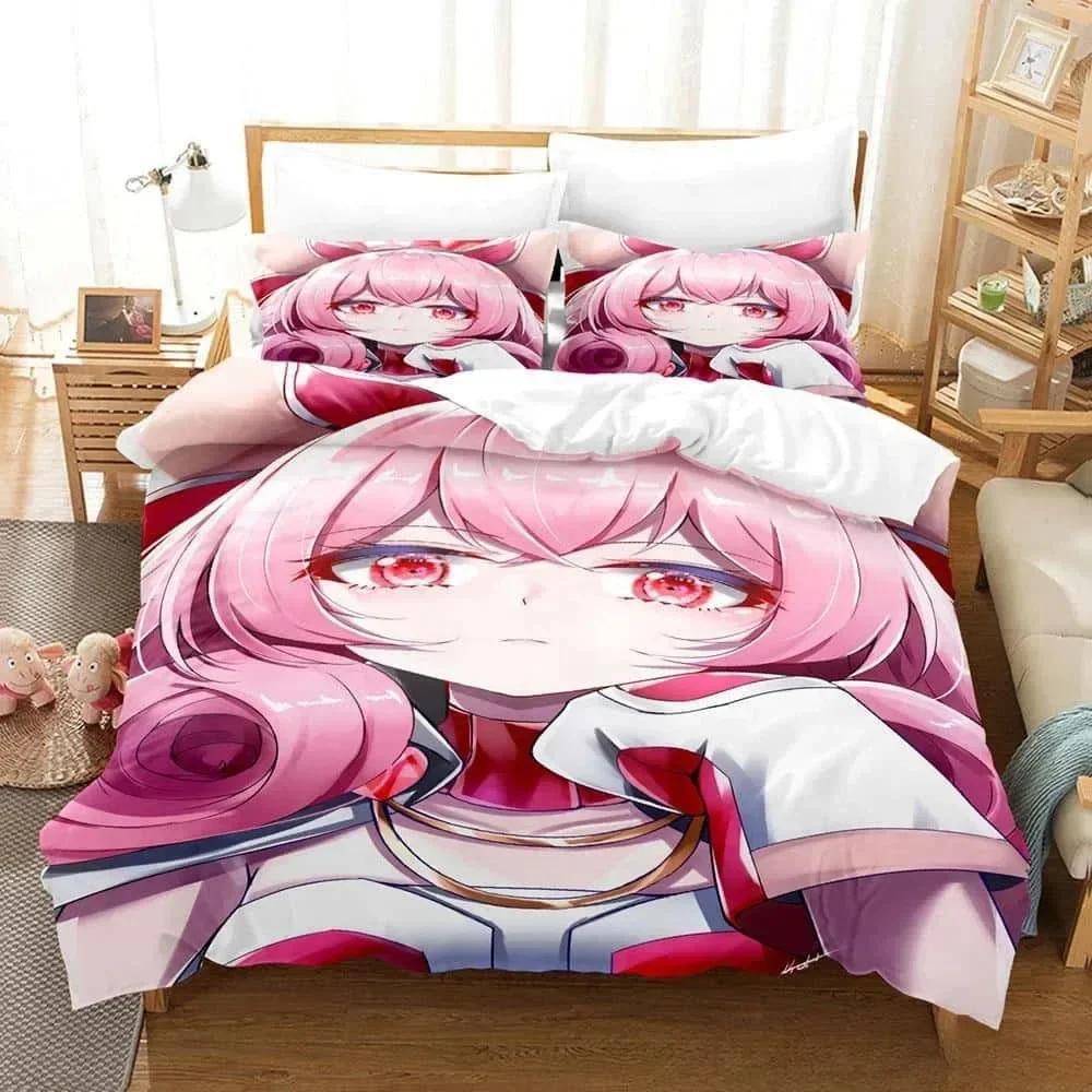 3D Print Anime Pink Girls Neneka Printed Bed Set Duvet Cover Pillowcase Bedding Set Linen Sheet Quilt Cover Full Queen King Size