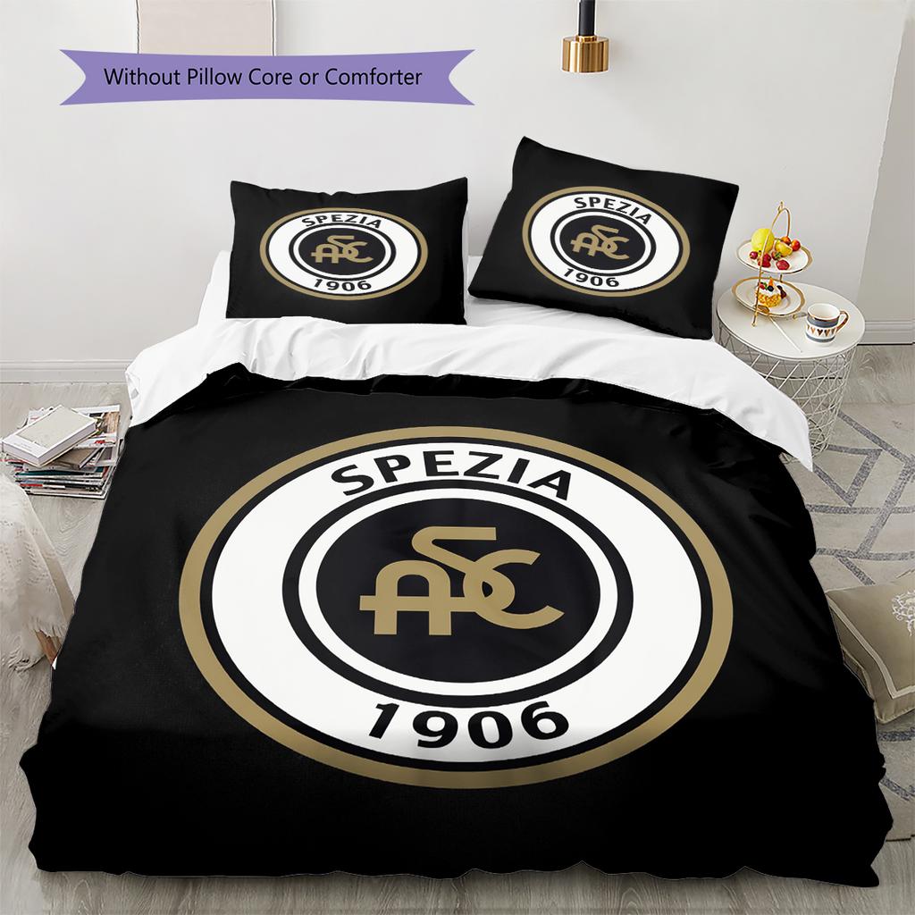 Spezia Calcio Pattern Bedding Home Decoration Birthday Gift (1 * duvet cover + 2 * pillowcase, without core)