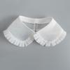 Lace Fake Collar Shirt Women White Black Lapel False Collars Woman Beading Removable Detachable Collar Neckline Faux Col