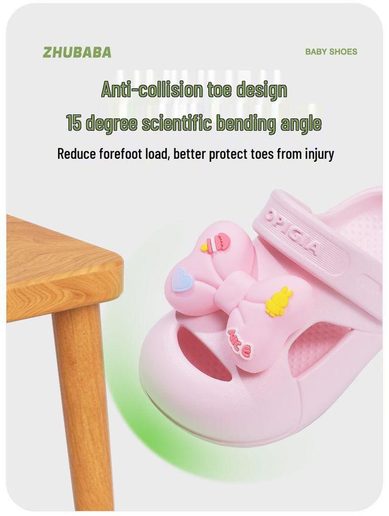 Summer Cartoon Cute Girls' Slippers, Non-Slip Soft Sole for Indoor/Bath Use