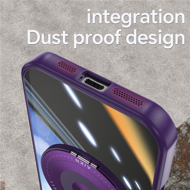 Full Cover Super Anti-drop 360 Degrees Rotating Bracket Case With Lens Film For Apple iPhone 16 15 14 13 12 Plus Pro Max Back Protection Shell