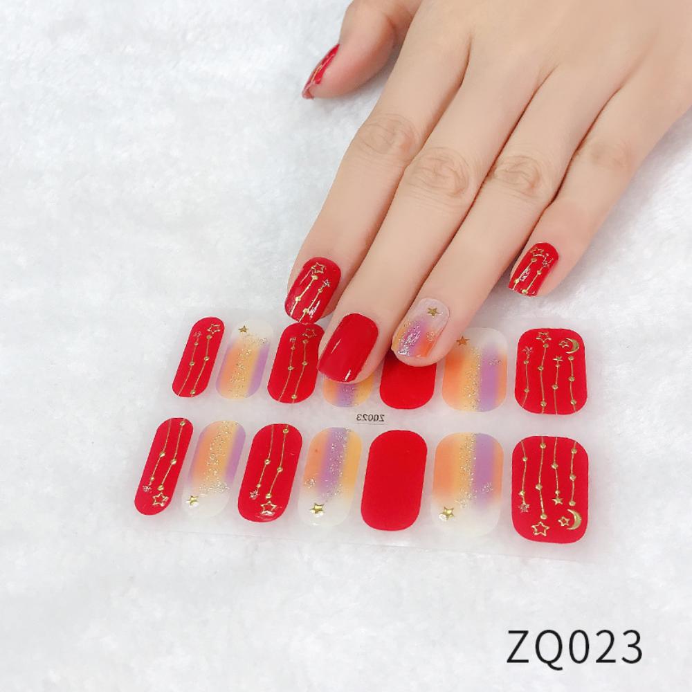 Whitening Three-dimensional Nail Sticker Full Sticker Waterproof Nail Patch Advanced Sense Simple Wind Nail Polish Glue