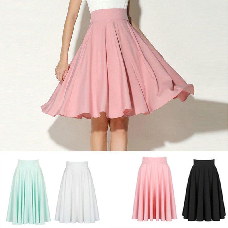 Premium Quality New Women Flared Knee Length Skater Skirt For Stylish Office Wear