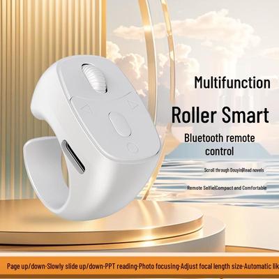 Wireless Bluetooth Roller Ring for TikTok and Kuaishou: Remote Control, Video Page Turner, and Self-Timer