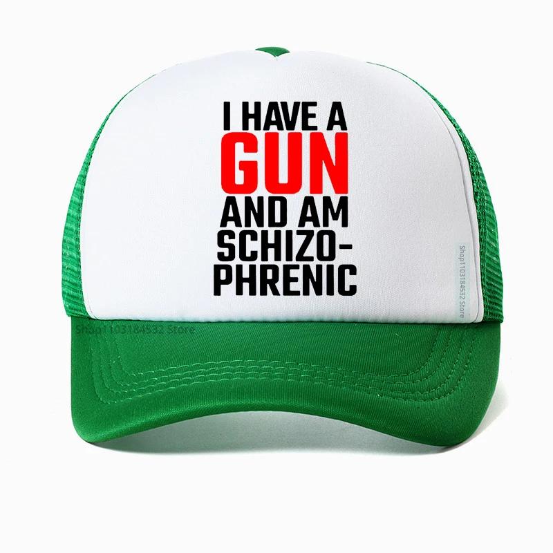 I Have A Gun and Am Schizophrenic Baseball Cap high quality Comfortable Adjustable Snapback hats Casquette