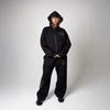 VibeStreet Embroidered Zip Hoodie & Pants Set Men Streetwear Trendy Loose Casual 2-Piece Tracksuit New Fashion