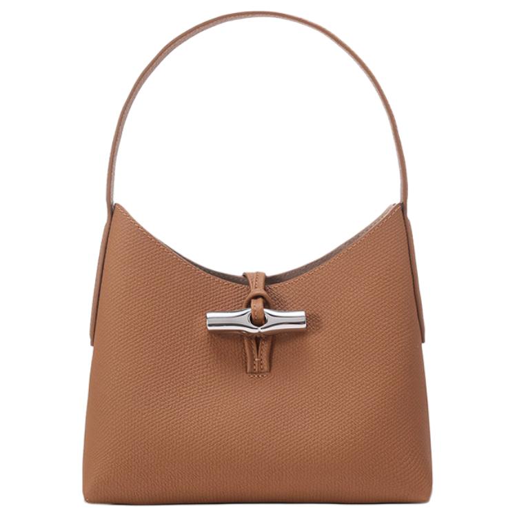 

Longchamp Le Roseau 22 Bamboo Buckle Leather Tote Shoulder Bag Hobo Mini Women Bags Brown 10152HPN016 Basic Set (Bag+Dust Bag)