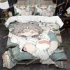 Kawaii Anime Girl Duvet Cover Set Home Style Bedding Soft Laundry Cotton Bed Student Dormitory Gift Home Textileextile741