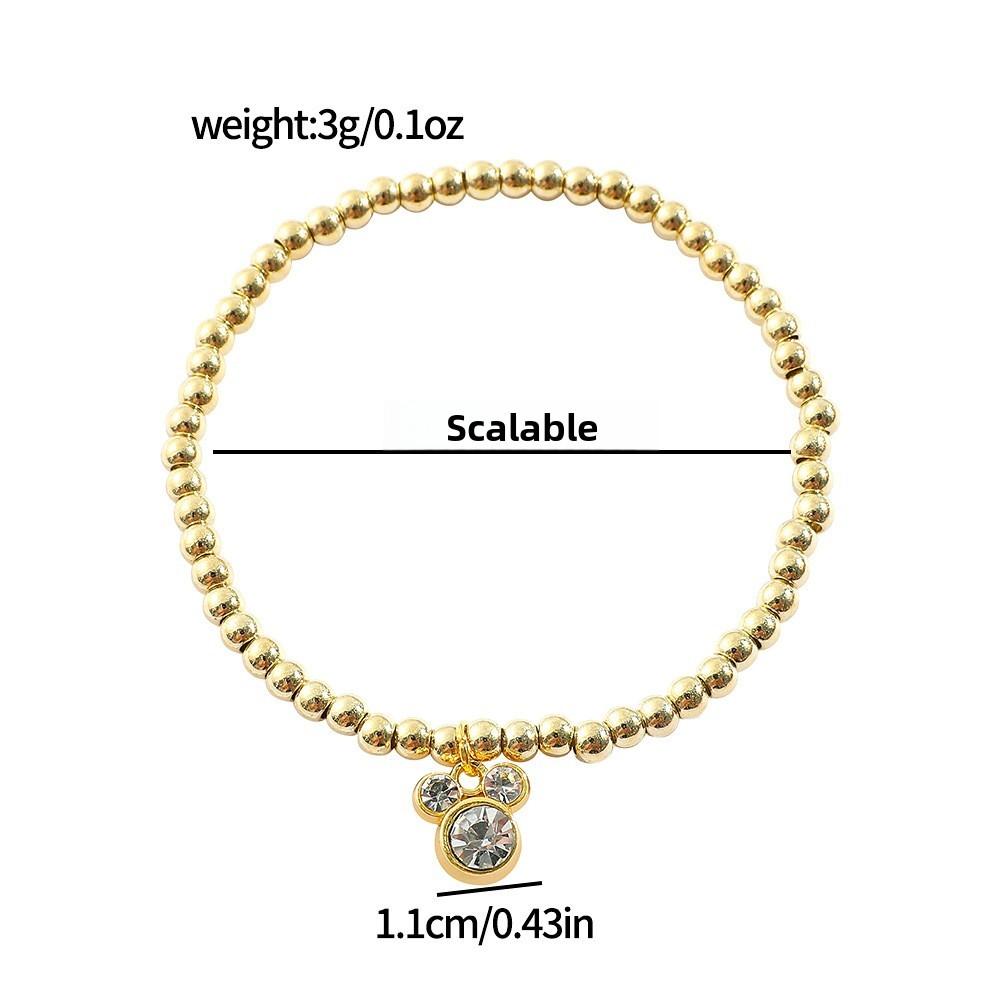 Mickey Mouse Cartoon Charm Bracelet With Zinc Alloy Jewelry For Casual Wear