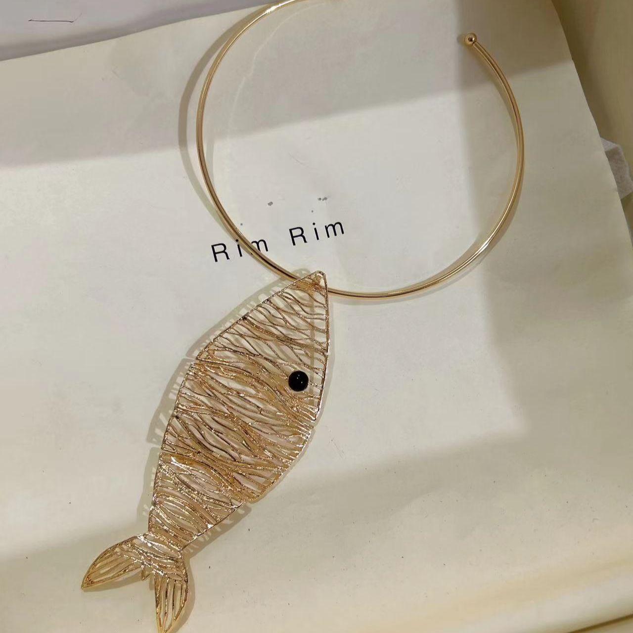 

Za New Woman Ожерелья с подвесками в форме рыбы, ювелирные изделия золотой