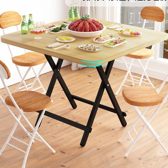 Sammenleggbart bord firkantet enkelt husholdning liten leilighet leiehus spisebord bærbart bod utendørs lite bord