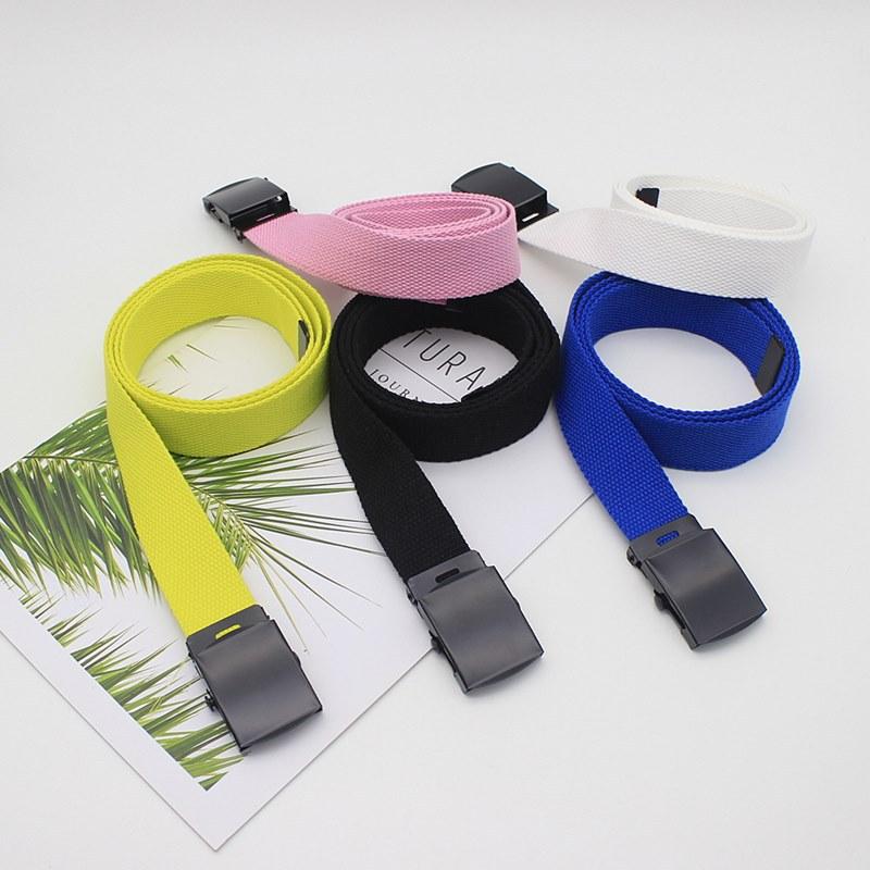 Ceinture Femme Toile Jeans Décorative Boucle Automatique Ceinture en Tissu Ceinture Femme