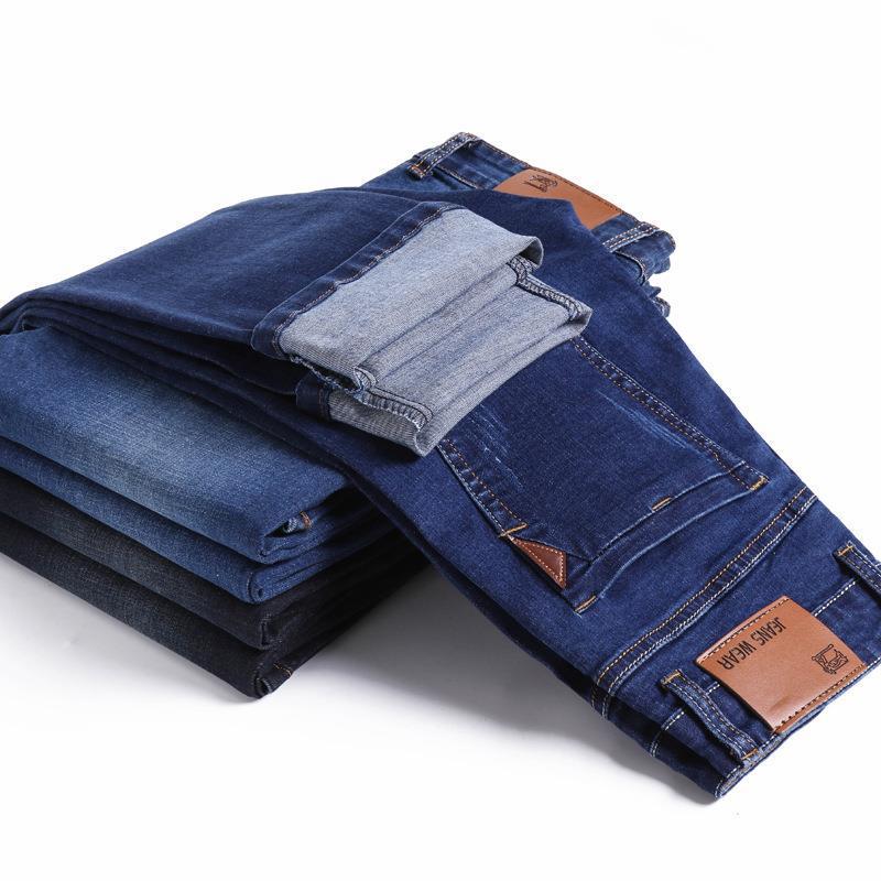 Men's Plus Size Loose Fit Straight Jeans - Durable Casual Wear