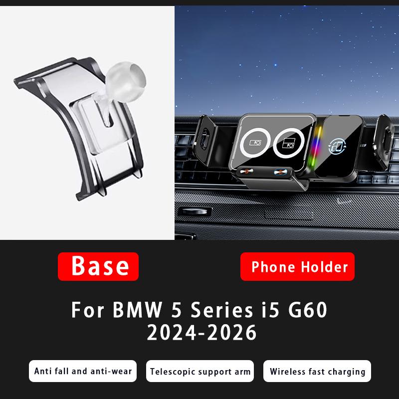 For BMW 3 5 7 Series X3 X4 X5 X6 X7 X3M X4M Z4 2019-2026 Car Wireless Charger Stand Fold Screen Fast Charging
