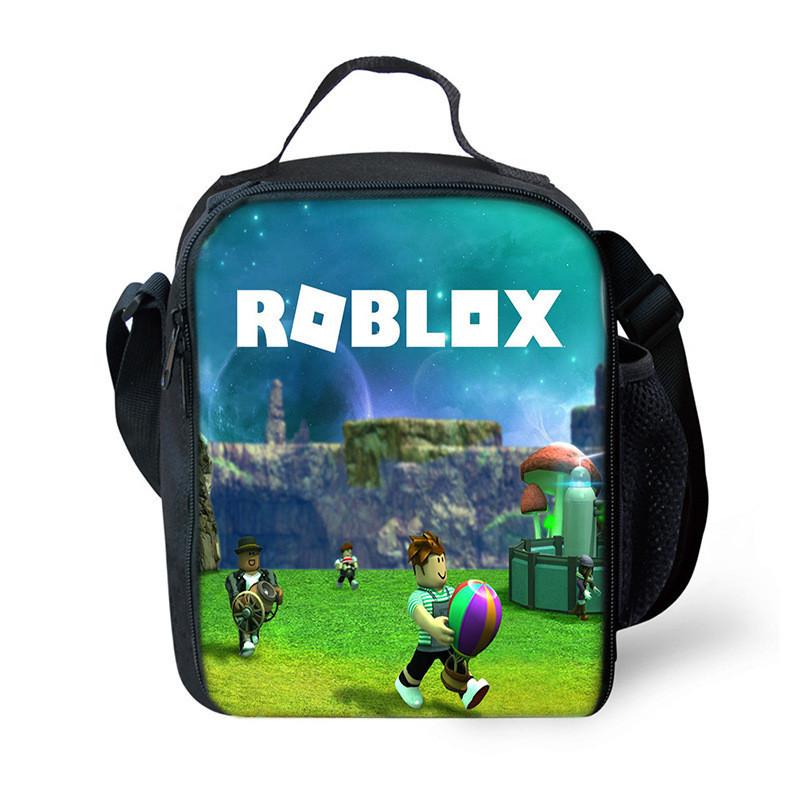 Trendige Roblox Lunchtasche für Schüler und Büroangestellte Oxford-Stoff Umhängetasche