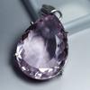 Lab Created Pink Sapphire 96.6 Ct Pear Cut CERTIFIED 925 Sterling Silver Pendant VA-769