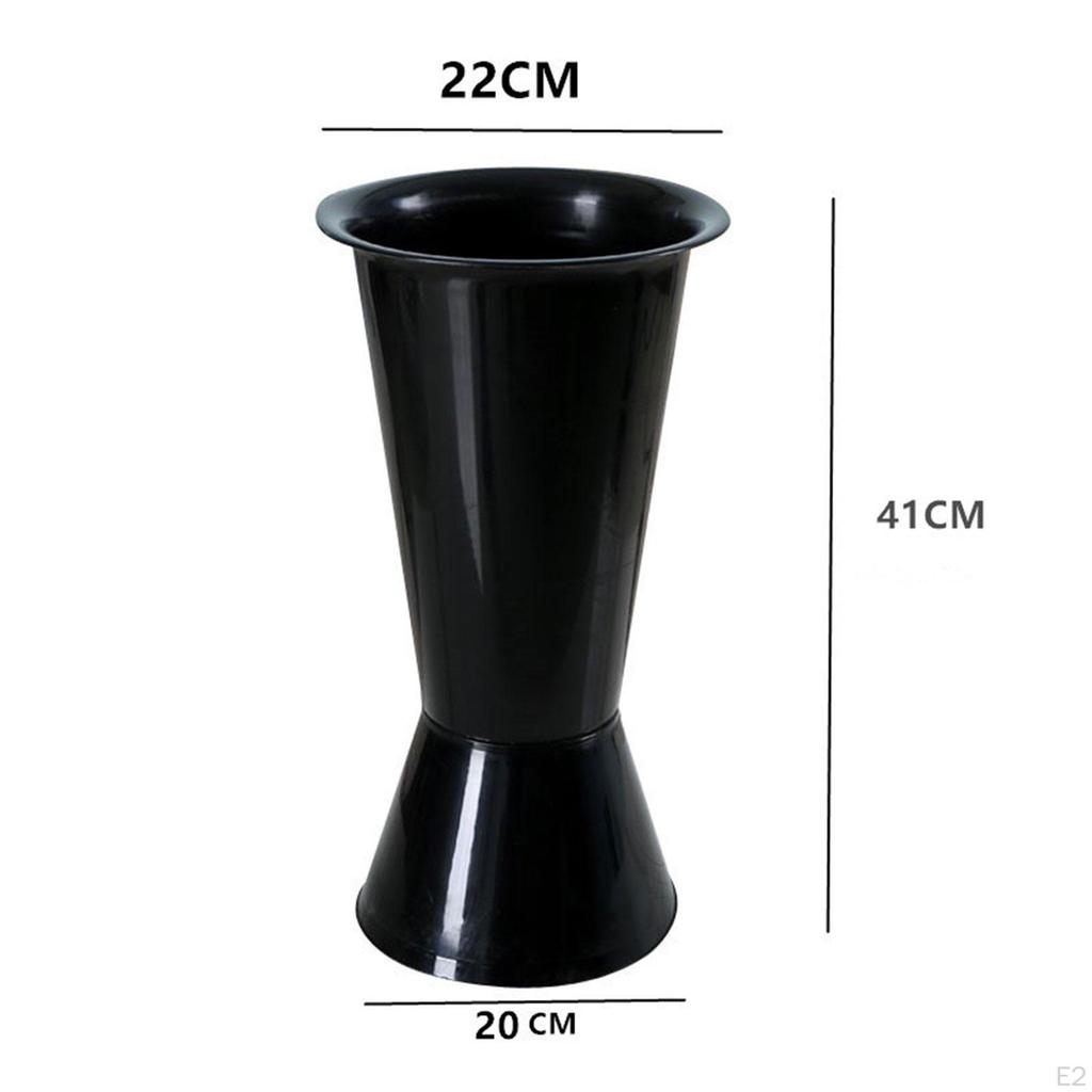 Circular Flower Bucket Vase 41cm Height Lightweight Multipurpose Accessories for Tabletop Decor 22cm