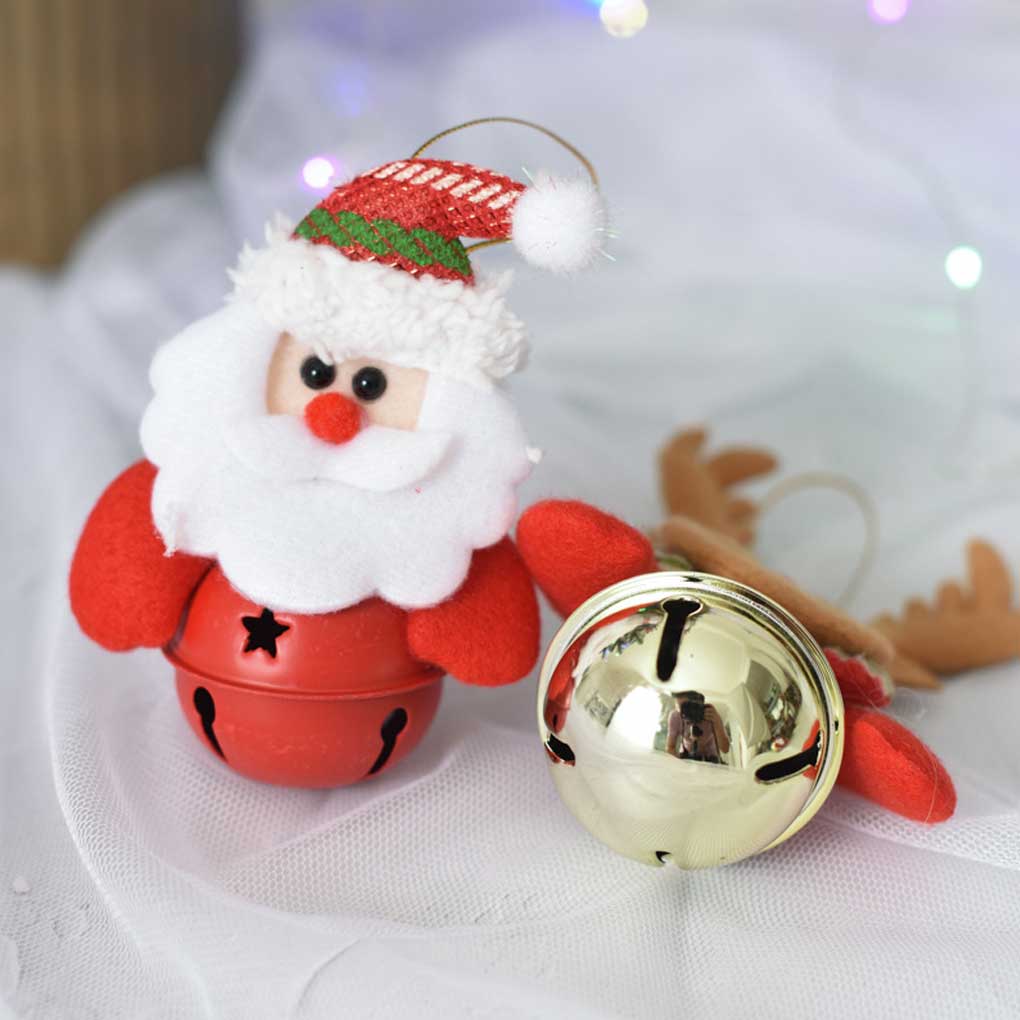 Christmas Tree Bell Hanging Xmas Pendant Decorative DIY Ornament Outdoor Farmhouse Front Door Bar Photography Decoration