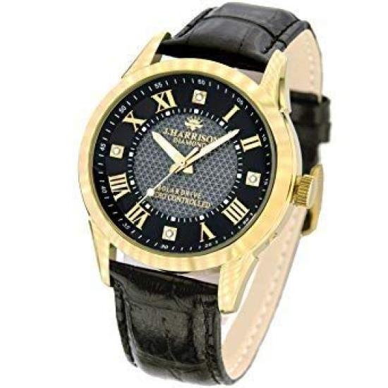 

John Harrison JOHN HARRISON solar radio quartz watch black men s JH-085MGB