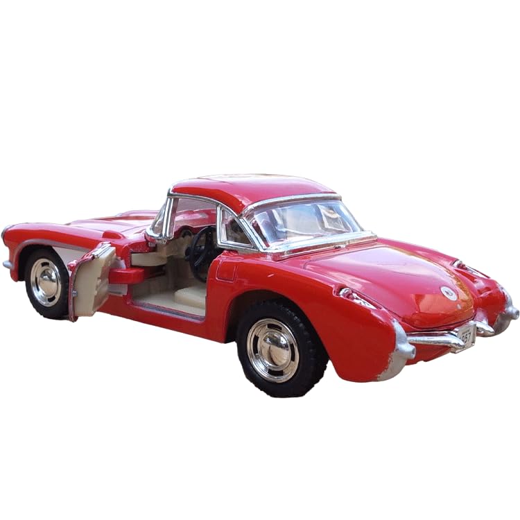 Scale 1957 Chevrolet Corvette Diecast Model Red 1/34 Car,