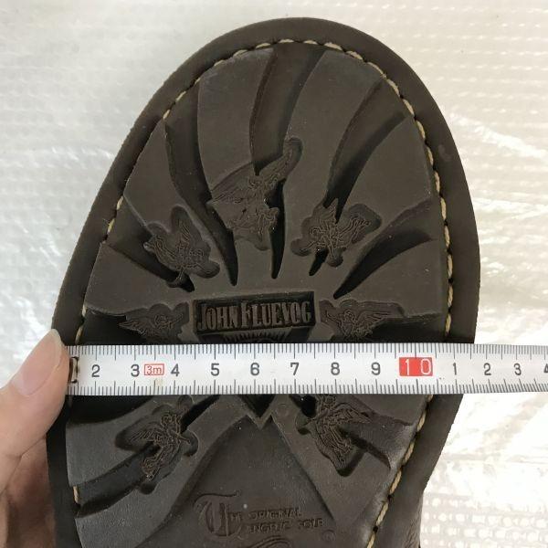 Made in Poland Vintage JOHN FLUEVOG Leather Goodyear Welt Wingtip 8 / 26.5cm / Brown Dress Shoes(USED)