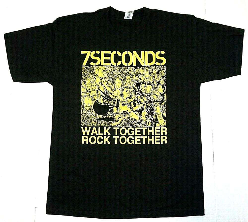 7 SECONDS T-shirt Punk Rock Band Adult Men s Tee Black 100% Cotton New Unisex T-Shirt XL