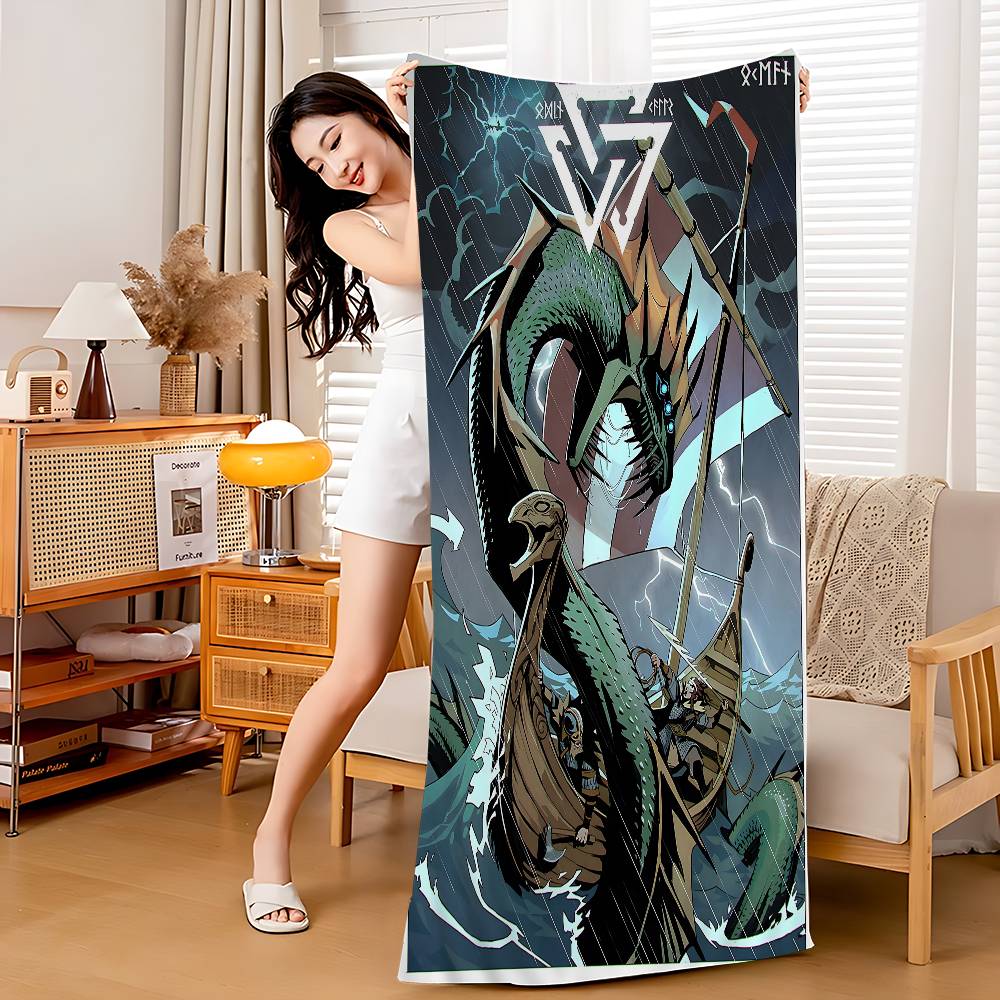

Video Game V-Valheim Microfiber Beach Towel Absorbent Quick Dry Soft Yoga Swimming Resort Mountain Climbing Towel W40*H60(CM)