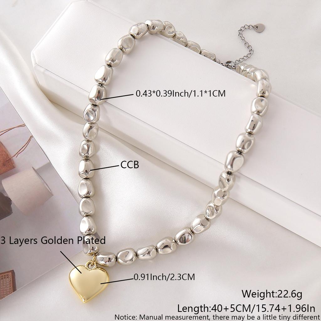 Heartshaped Bohemian Necklace With Natural Stone Beads For Womens Fashion Accessories