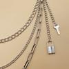 Hip Hop Metal Lock Waist Chain Women's Vintage Premium Key Pendant Pant Chain
