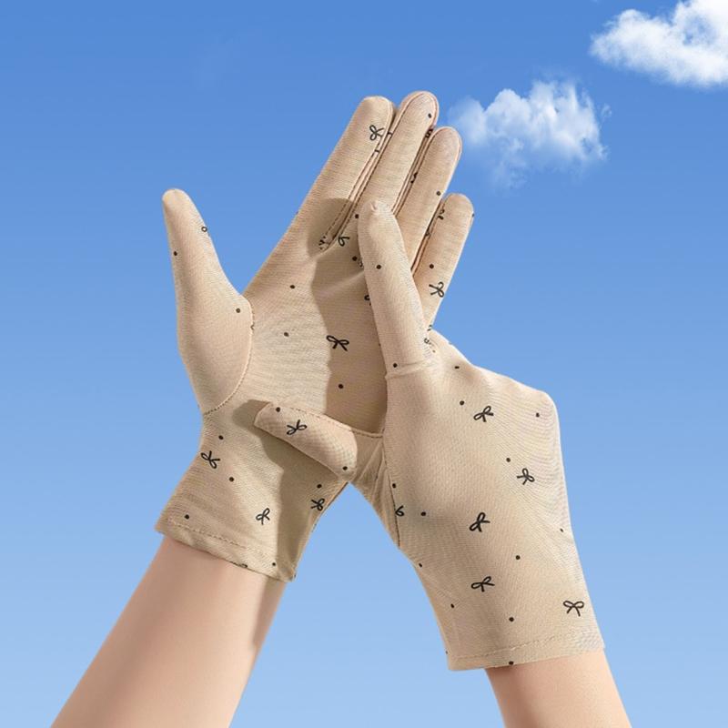 Women Driving Riding Mitten Sunscreen Gloves Female Summer Breathable Elastic for Sun for Protection Glove Fro Lady Girl